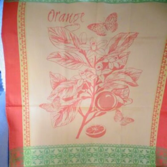 Orange Cotton Tea Towel By Kay Dee Designs - Picture 1 of 2